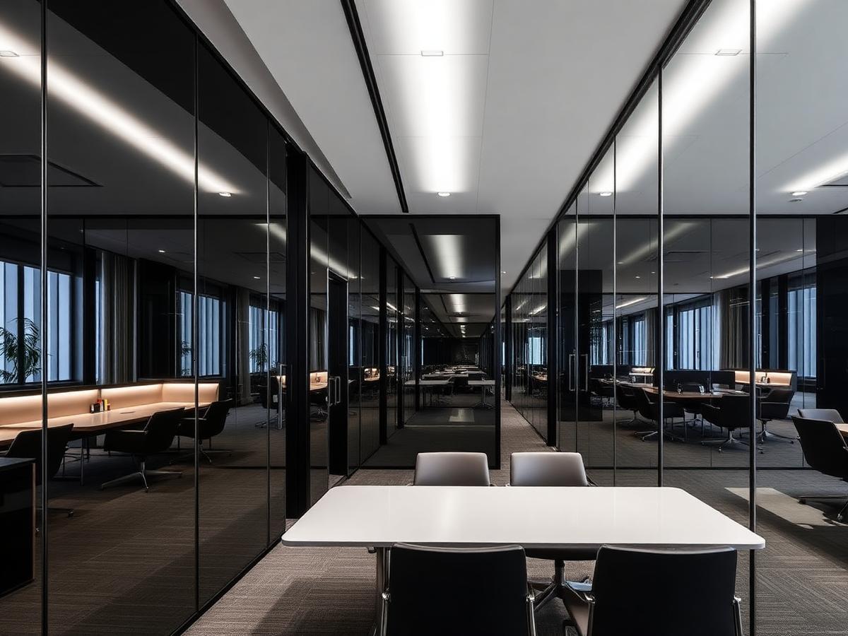 Ambiente com soluções em vidro executadas pela FSGlass
