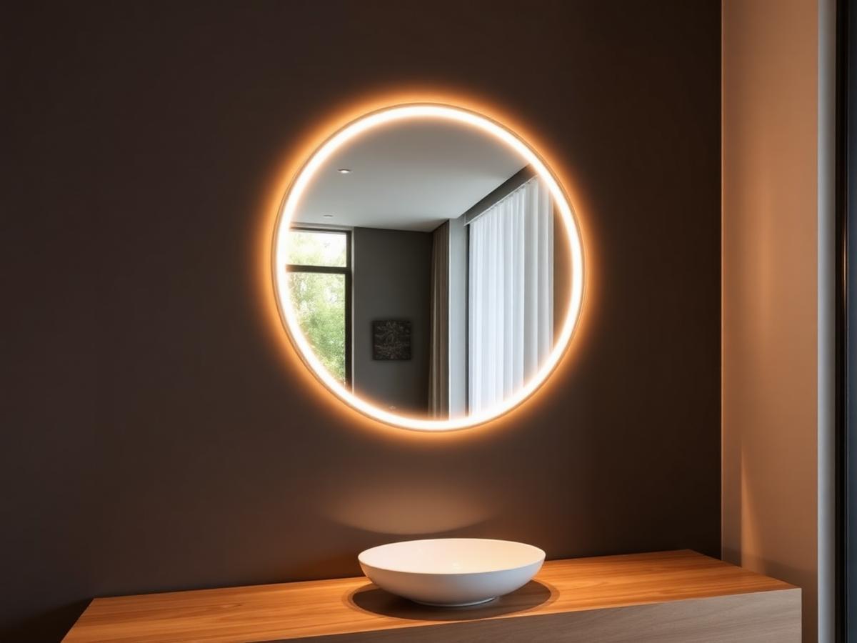 Espelho com LED instalado pela FSGlass