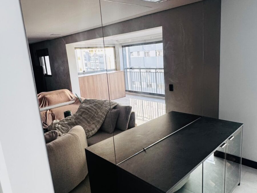 Espelho Bronze em Painel de Cozinha — Espelhos realizado pela FSGlass